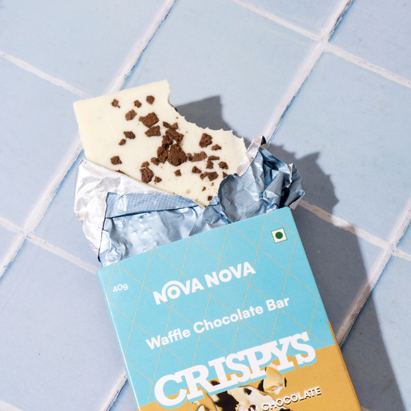 Crispys Waffle Chocolate Bar - Cookie & Cream