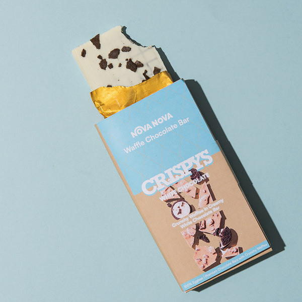 Crispys Waffle Chocolate Bar - Cookie & Cream