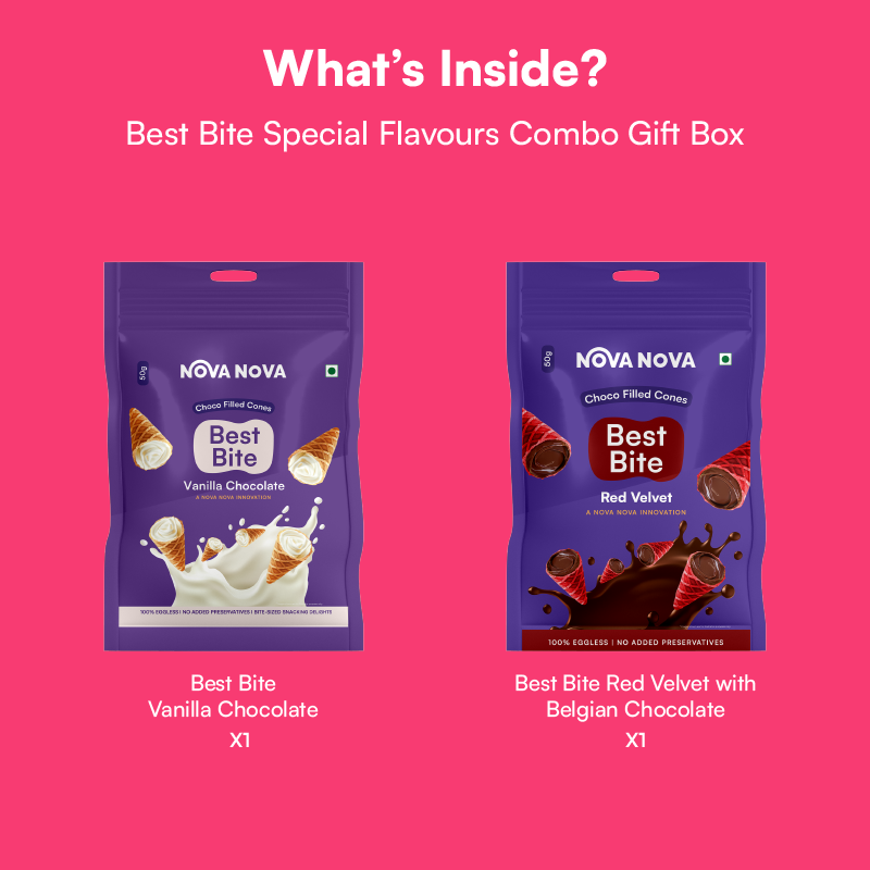 Best Bite Chocolate Filled Mini Cones - Valentine's Special Gift Box